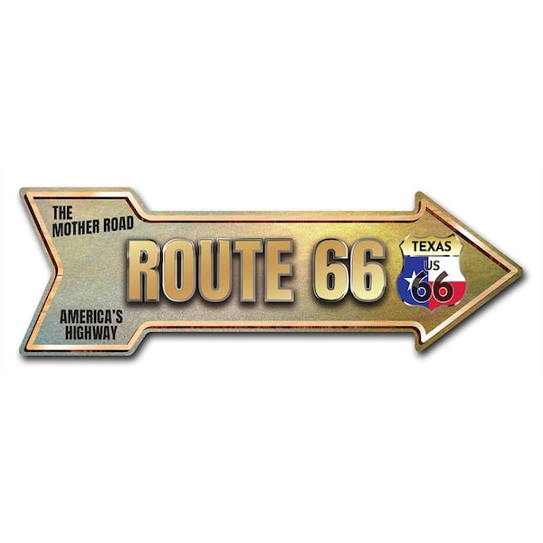 Route 66 Texas Arrow Decal Funny Home Decor 36in Wide